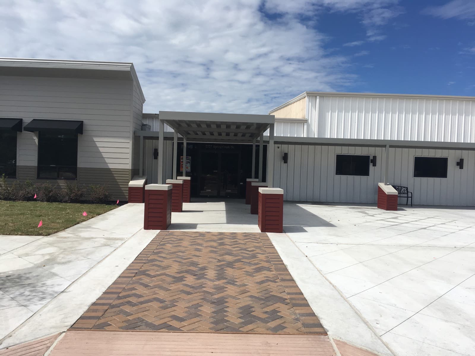 Custom extruded aluminum awnings, walkway covers & canopies installation 5 by AAA Awning Co., Houston Texas